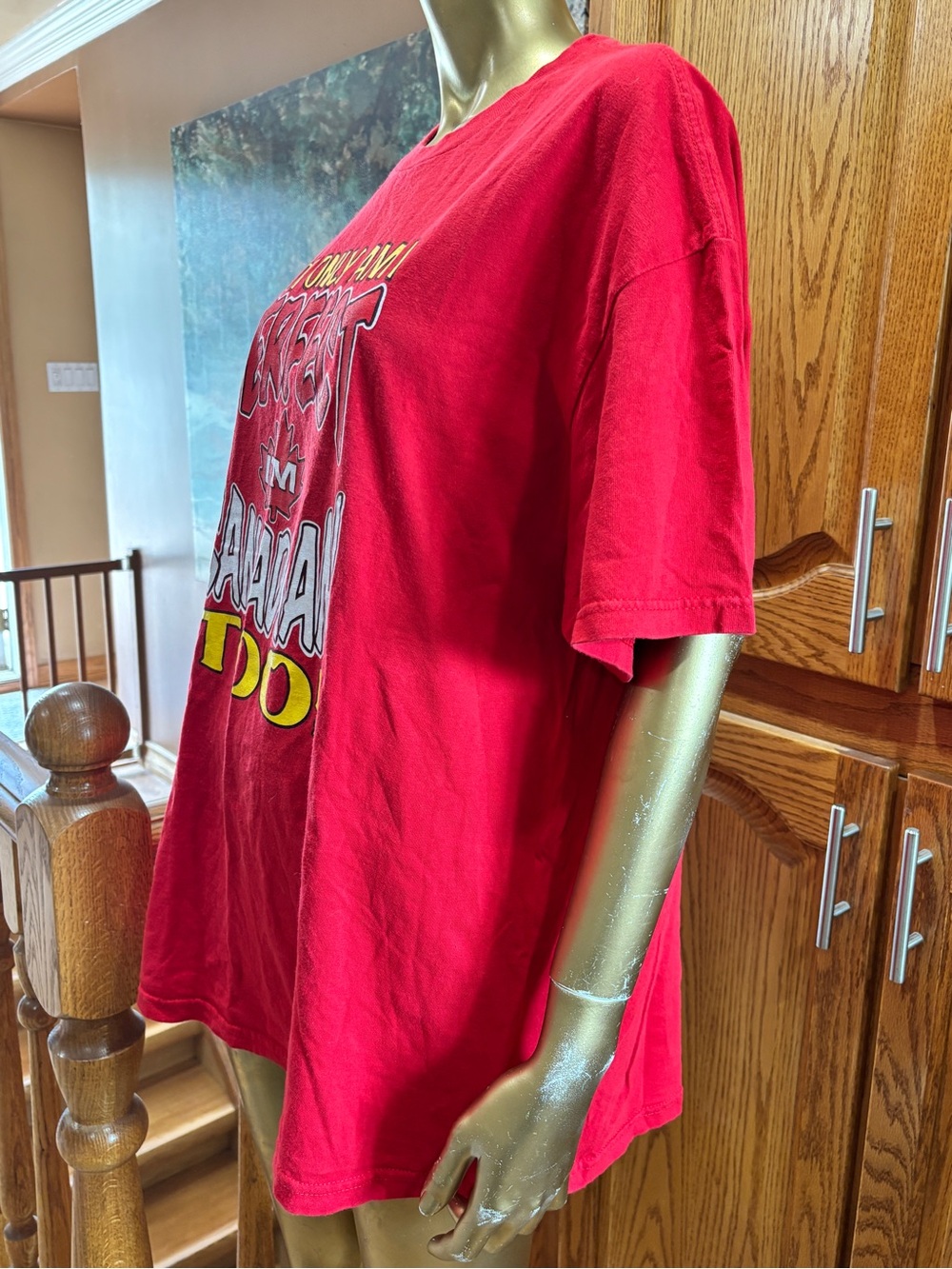 Red Graphic Tee - 'Perfect I'm Canadian Too!' - Picture 3 of 8
